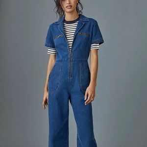 porridge | anthropologie maggie relaxed denim jumpsuit